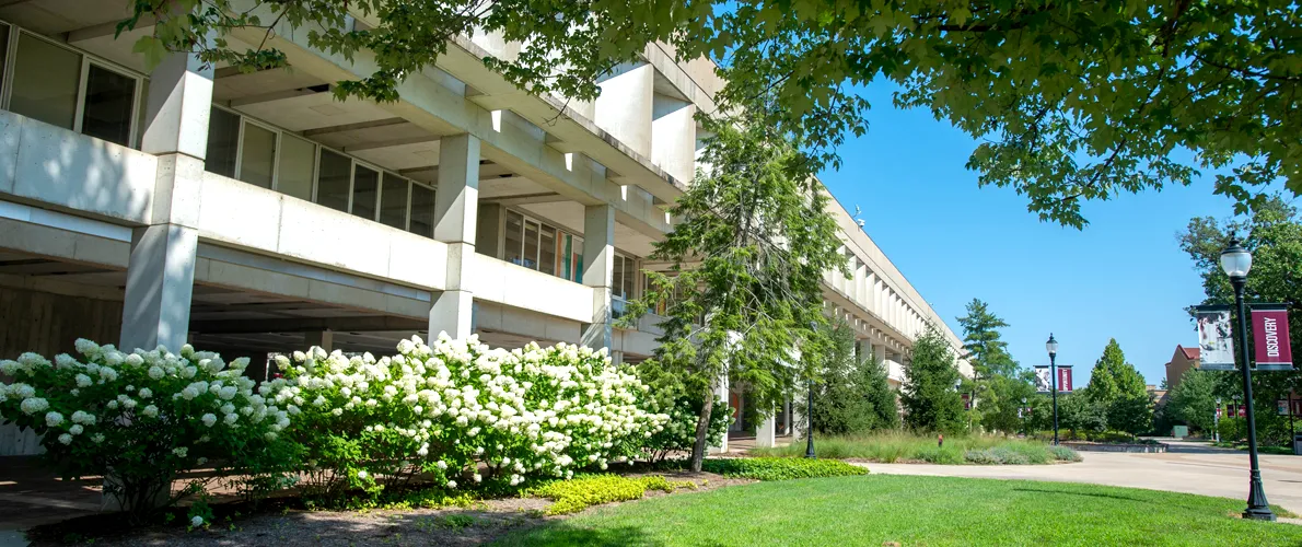 Faner Hall in spring