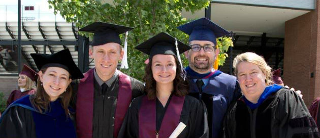 faculty in collegiate regalia